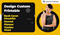 design journal, tracker, book cover, custom canva wedding planner and checklists