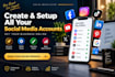 create and professionally set up your social media accounts
