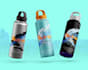 do juice and water bottle packaging and label design
