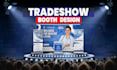 design trade show booth, backdrop, and roll up banner
