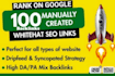 do 100 backlinks from unique domains white hat SEO
