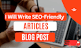 be your expert SEO article writer, content writer or blog post writer
