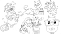 make draw coloring book pages for children and adults