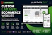 build a custom laravel ecommerce website with admin panel