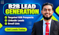 do b2b lead generation, linkedin research and find verified email address