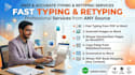 do typing jobs, retype scanned documents, fast typist