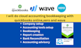 bookkeeping, bank reconciliation, clean up in quickbooks online, xero, wave
