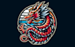 create beautiful japanese dragon mascot logo only 12 hours