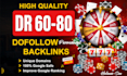 do high dr 60 to 80 seo dofollow backlinks