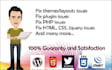 fix your html, css, jquery, wordpress issues