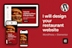 create a restaurant website with online menu