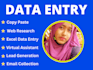be data entry, virtual assistant