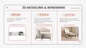 3d furniture modeling and rendering, lifestyle rendering