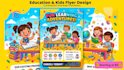 design a creative education and child care flyer