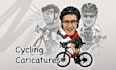 draw cycling caricature or anything related to cycling