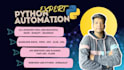 create custom web scraper and web automation and python bot