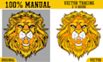 convert raster logo or image in vector file,recreate,tracing