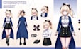 draw custom anime character sheet design or reference sheet