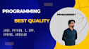do java oop, c, cpp, python, angular and programming projects