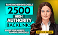 make 2500 high quality SEO backlinks profile links article PDF web2 0 contextual