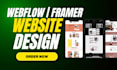 be webflow developer for webflow design and framer design