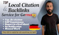 do germany local citation and directory submission for local SEO and gmb ranking