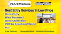 do data entry in low price, data entry in excel,copy paste, web research