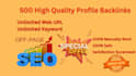 500 build powerful SEO link building,pr9 backlinks for your website
