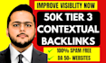 provide 50k tier 3 contextual dofollow backlinks