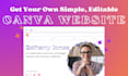 create a professional, simple website that is easily editable via canva