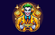 create beautiful yellow joker gaming mascot logo new concepts