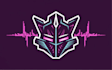 create a simple futuristic and powerful cyberpunk logo
