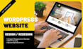 create a wordpress website or redesign wordpress website