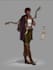 create a digital full body character portrait