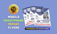 do smartphone, laptop and computer repair flyer design