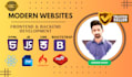 design website responsive using html CSS bootstrap javascript website