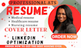 write medical resume, nursing resume, healthcare resume, doctor resume