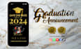 create animated graduation announcement invitation
