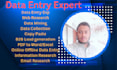do data entry, copy paste, data mining, web research