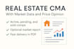 create a real estate cma with market data and price opinion