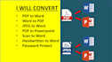 convert PDF, scan, jpeg to word
