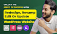 design, redesign, revamp or clone wordpress website