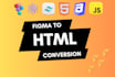 convert figma to html, psd to html, tailwind css responsive