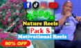 provide 2000 viral motivational and nature reels copyright free bundle
