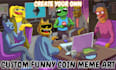 draw custom funny crypto meme coin art for your memecoin website, social media