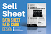 design professional product sell sheet, data sheet, rate cards