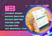 create payment receipt, invoice, proforma, CV, forms