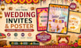 design haldi mehndi dholki invitation posters and signs