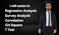 do t test, correlation, chi square, survey data analysis, statistical analysis