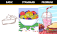 draw tasty food art